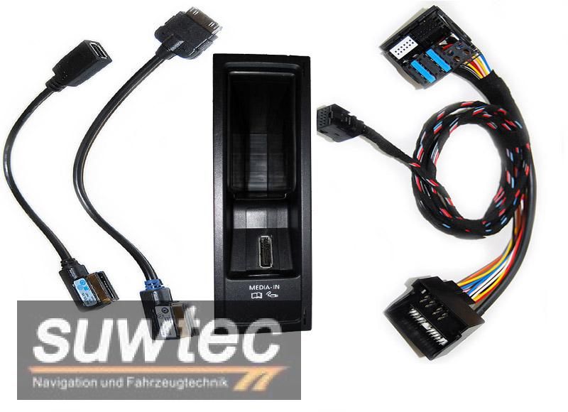 Volkswagen VW MDI Multimediabuchse MEDIA   IN USB RNS310 RNS315 RCD510