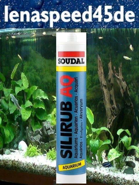 26,45€/L) Silirub AQ 310 ml Schwarz Aquarien Silikon Aquarium