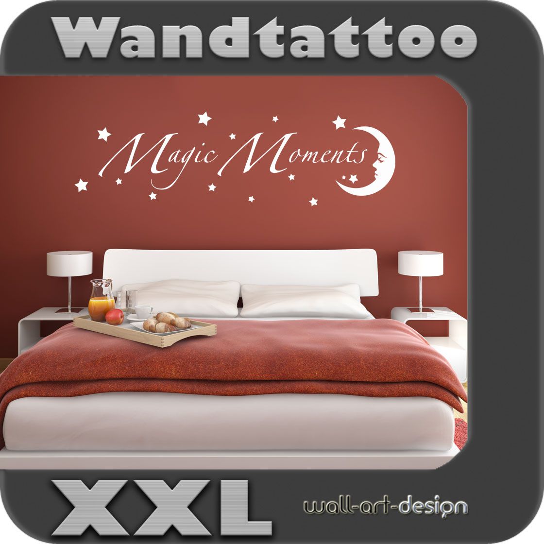 S330 XXL Wandtattoo Magic Moments Wandaufkleber Schlafzimmer Sterne