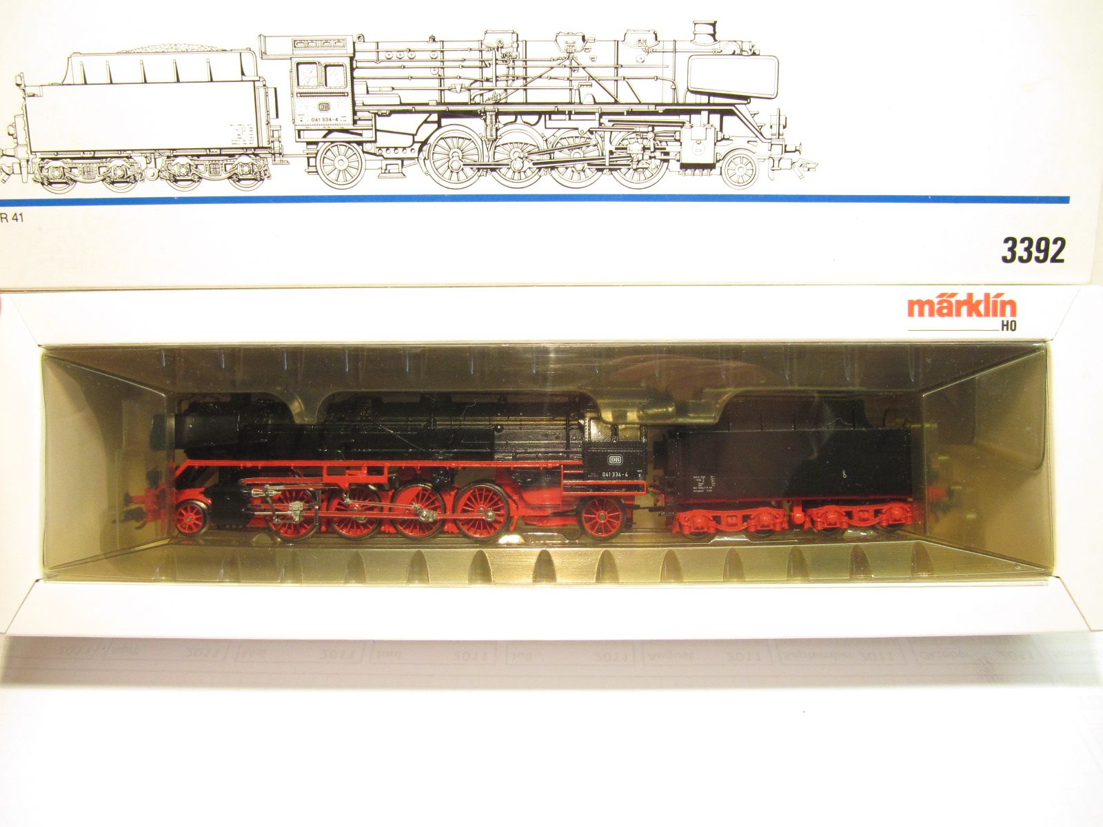 Märklin 3392 Dampflok BR 041 334 4 DB EP 4 OVP NEUW FU366