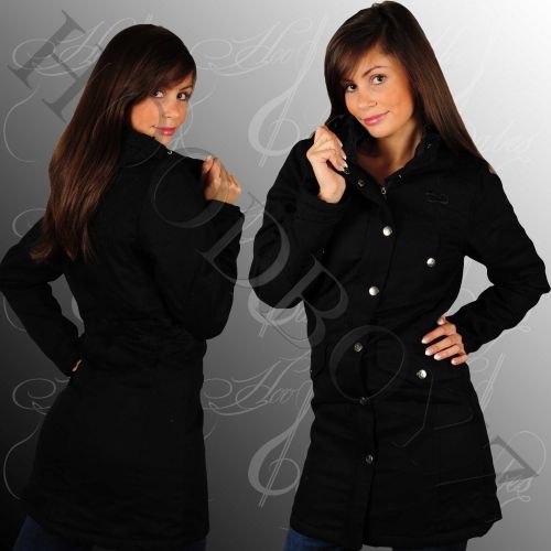 Hood Babes Parka Trenchcoat Wintermantel Schwarz 50602