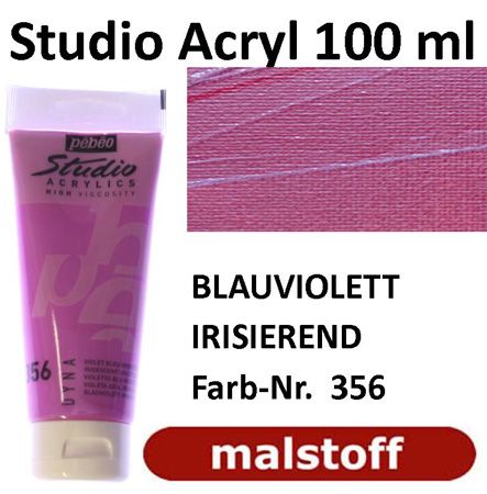 Acrylfarbe 100ml Pebeo Blau Violett irisierend