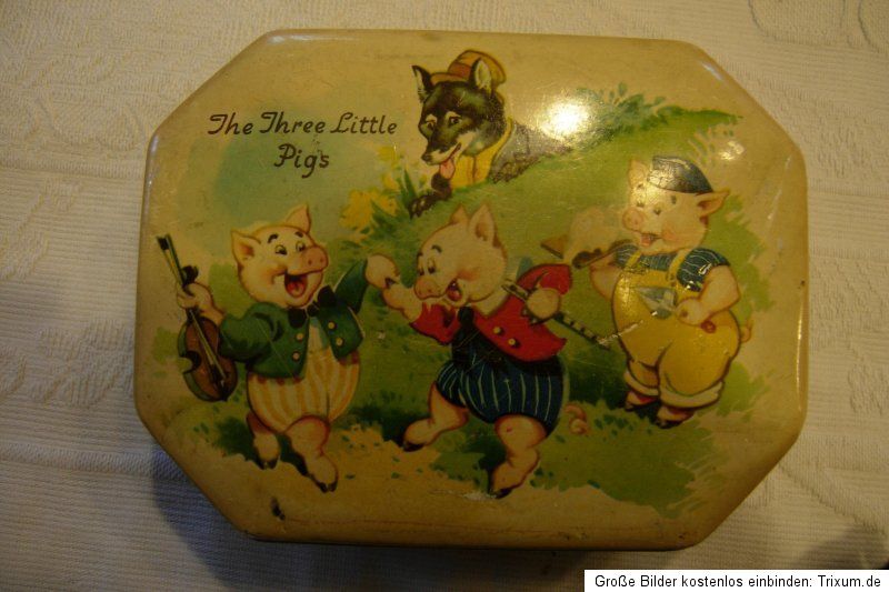 Blechdose,The Three Little Pigs, Drei kleine Schweine, absolutes