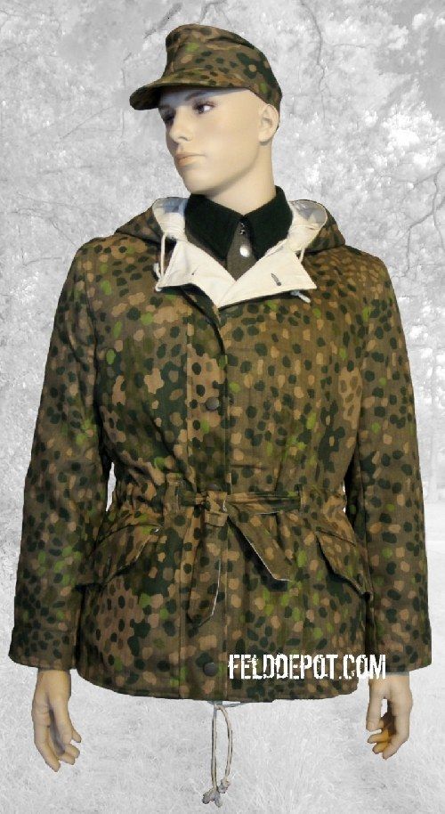 WWII Elite Parka Wendejacke Erbsentarn Pea Dot 44 Gr.M