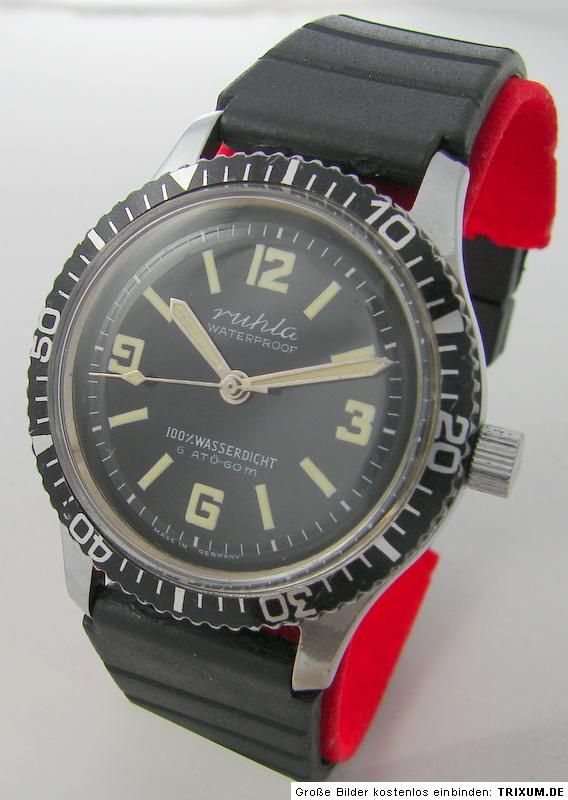 Ruhla Taucheruhr Uhr Herrenuhr men gents diver watch