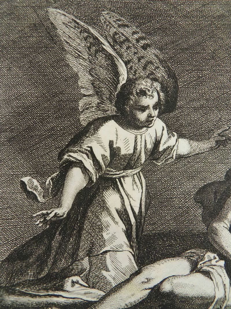 TRAUER ENGEL JESUS RADIERUNG EYNHOUDTS PALMA 1658 B98