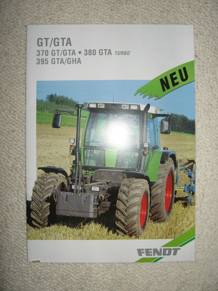 Fendt Prospekt GT GTA 370 GT GTA 380 GTA Turbo 395 GTA GHA Technische