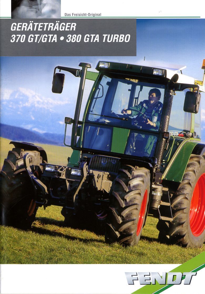 Fendt Geräteträger 370 GT/GTA, 380 GTA Turbo Prospekt Brochure