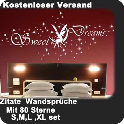 WandTattoo kinderzimmer sweet dreams Fee Stern Wzt02