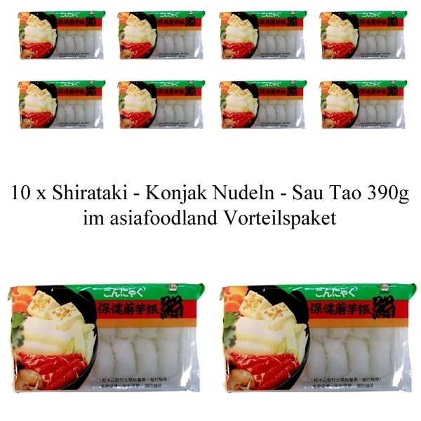 10 x Shirataki   Konjak Nudeln   Low Carb Nudeln   Sau Tao   390g