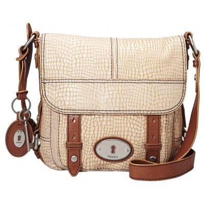 Fossil ZB4816 Maddox Flap Damentasche Beige NEU