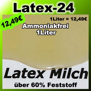 Latexmilch Flüssiglatex 1Liter  Ammoniakfrei  1L=12,49€ Semi