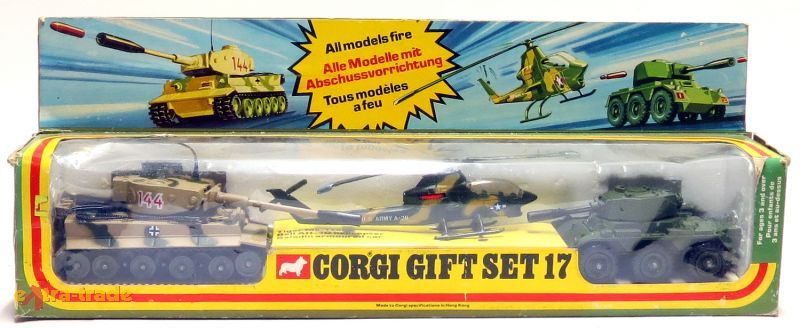 CORGI TOYS MILITÄRMODELLE GS17 Tiger,Bell AH, Saladin; M/B   3KWAT408