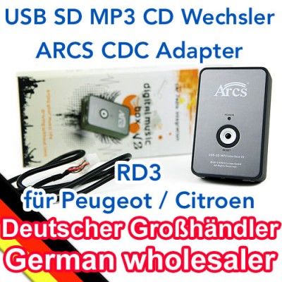 AUX  CD Wechsler V2 Peugeot RD3 RT3 106 206 307 406 407 607 806 807