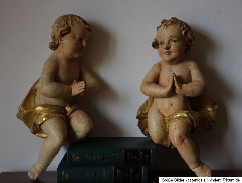Pair of Fine South German Baroque Angels, 18th c.