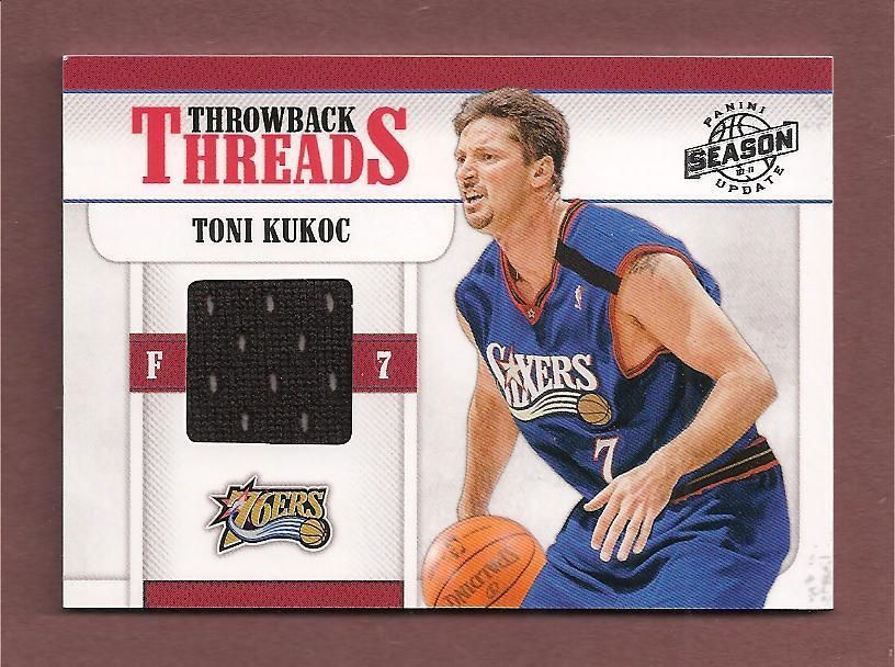 2010 11 Panini TONI KUKOC JERSEY #/399 Philadelphia 76ers