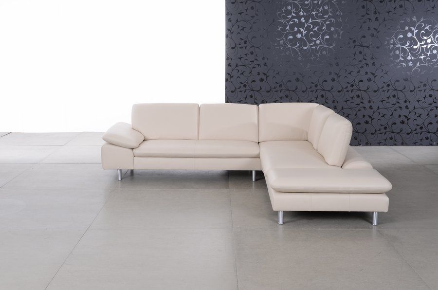 Schillig Ledergarnitur / Ledersofa in Z62/46creme / Modell 29858