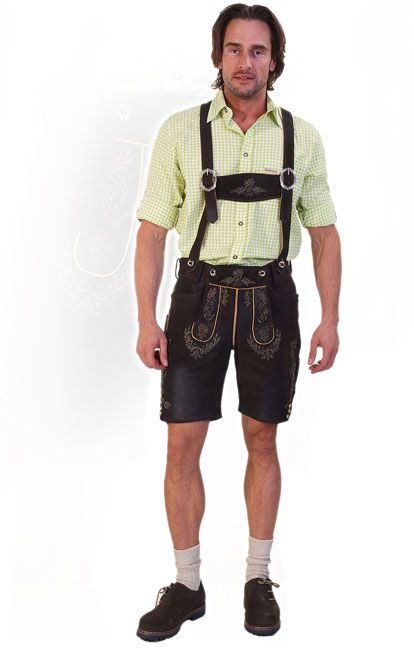 Stockerpoint TRACHTENLEDERHOSE Amos moor Hirschleder H Träger