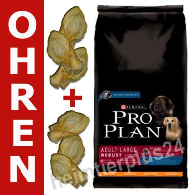 14 kg Pro Plan Adult LARGE ROBUST Huhn 6 RINDEROHREN 1kg Hundefutter 3