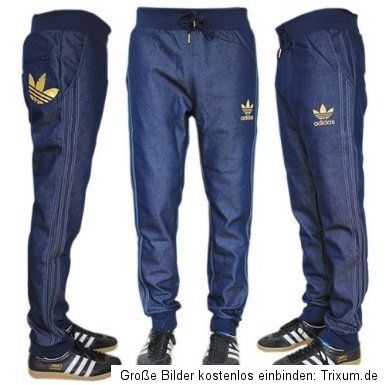 ADIDAS HC CUFFED PANT CHILE Denim Jeans + Training Gr. M Trefoil