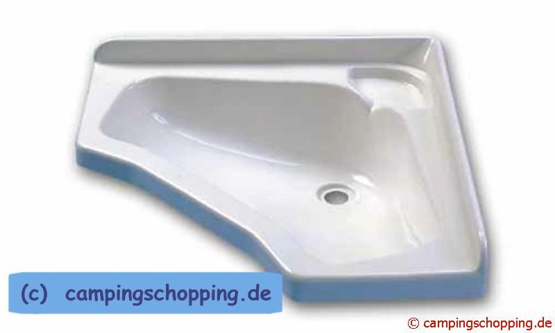 Camping Eckwaschbecken Waschbecken weiss 445 mm NEU