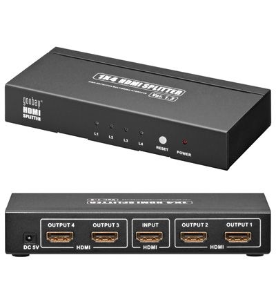 4port HDMI Splitter 1xin   4xout #q447