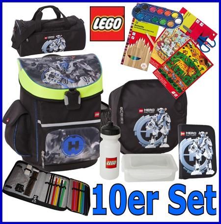 LEGO Schulranzen 10Tlg.Hero Factory Active Robot mit Sporttasche Model