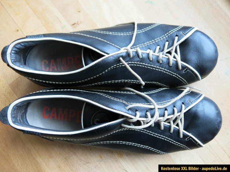 CAMPER PELOTAS HERRENSCHUHE Gr. 46 SCHWARZ ECHTES LEDER SUPER BEQUEM