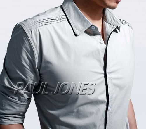 PAUL JONES Men’s Casual Slim Stylish Dress Shirts Fit blouse US XS/S