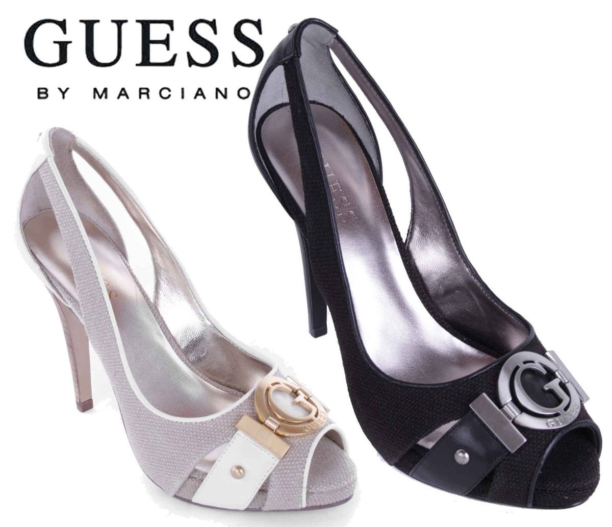 GUESS Pumps Highheels Beige / Weiß Gr. 37 40 #479