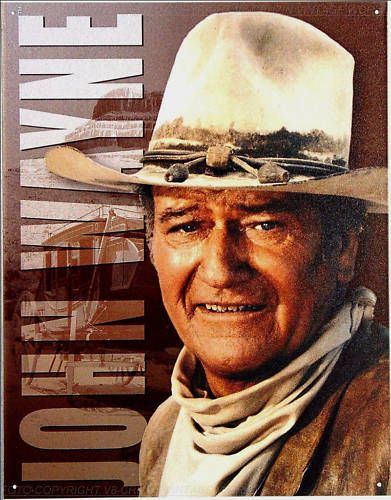 John Wayne Portrait Western Film Schild 492*
