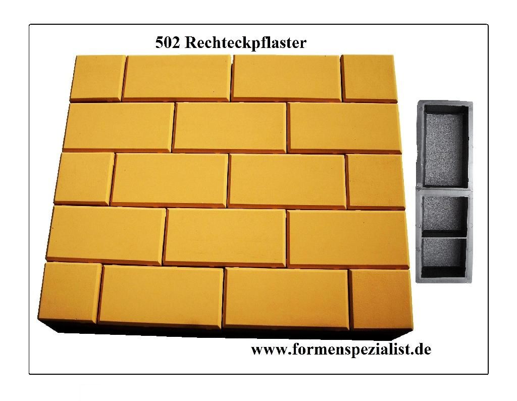 Gießformen 10teilig Nr. 502 Rechteckpflaster Pflastersteine