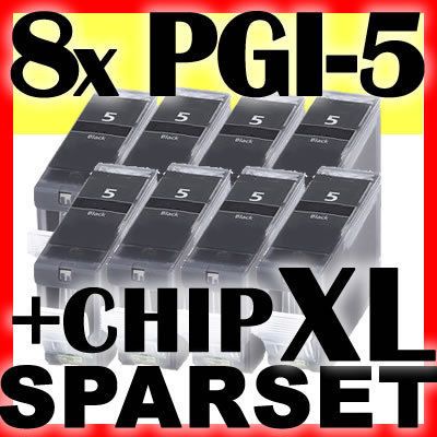 PGI5 TINTE PATRONEN+CHIP PIXMA MP500 MP510 MP520 MP530 MP610 MP810