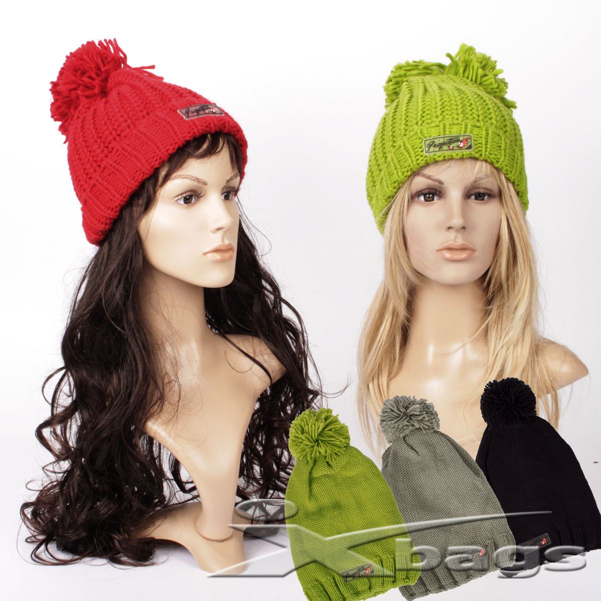 Mütze Damenmütze HWN527 HWN529 Bommelmütze Strickmütze Beanie NEU