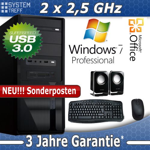 KOMPLETT PC System Rechner Intel G540 Dual Core 8GB RAM Windows 7