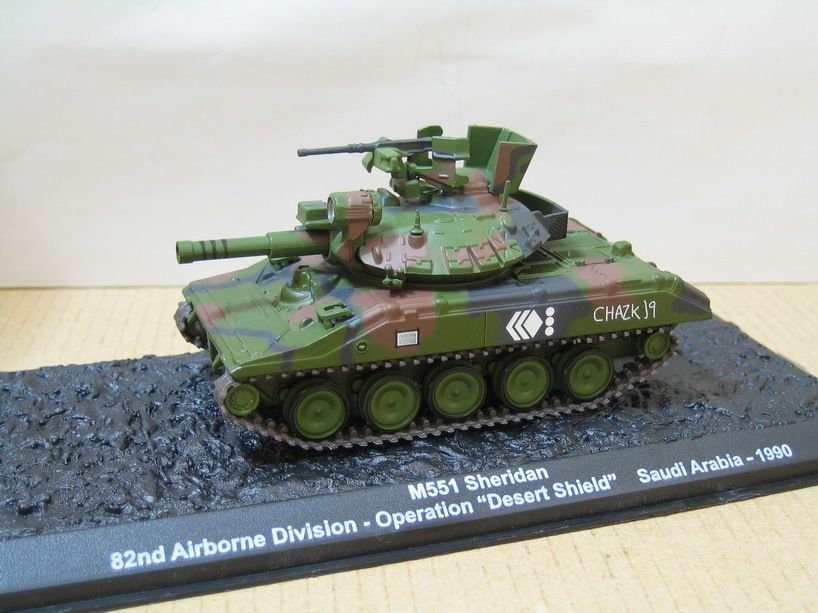 US M551 Sheridan 82nd Airborne Tank Desert Shield 1990 1/72 IXO