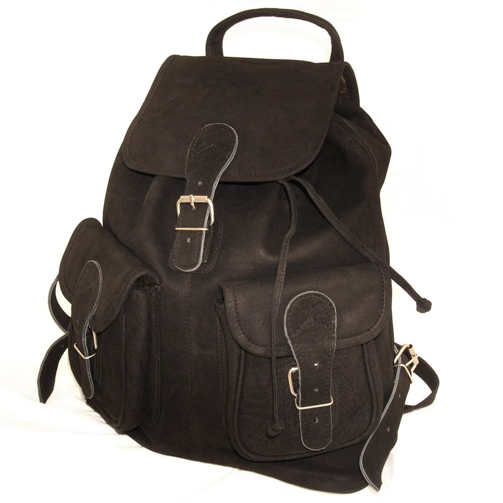 Hamosons Leder Rucksack   Modell 559 Schwarz aus hochwertigem