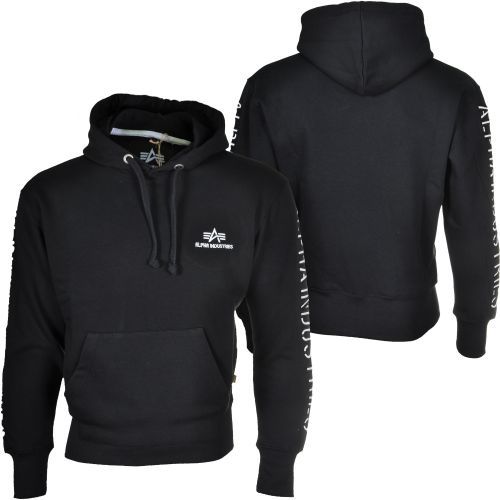 Alpha Industries Track 2 Kapuzenpullover Schwarz Weiß (73489)