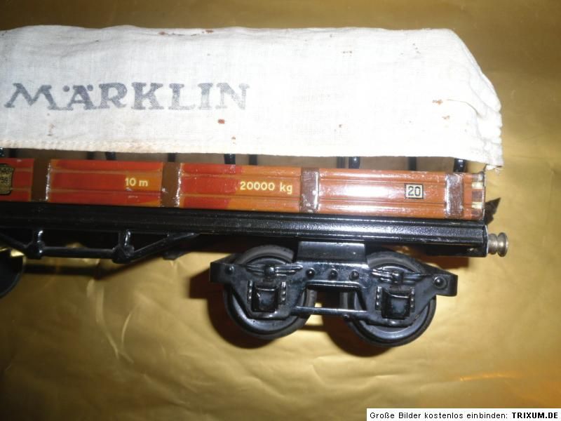 1119/16) Märklin 1852 Planenwagen Spieler Fahrer Export