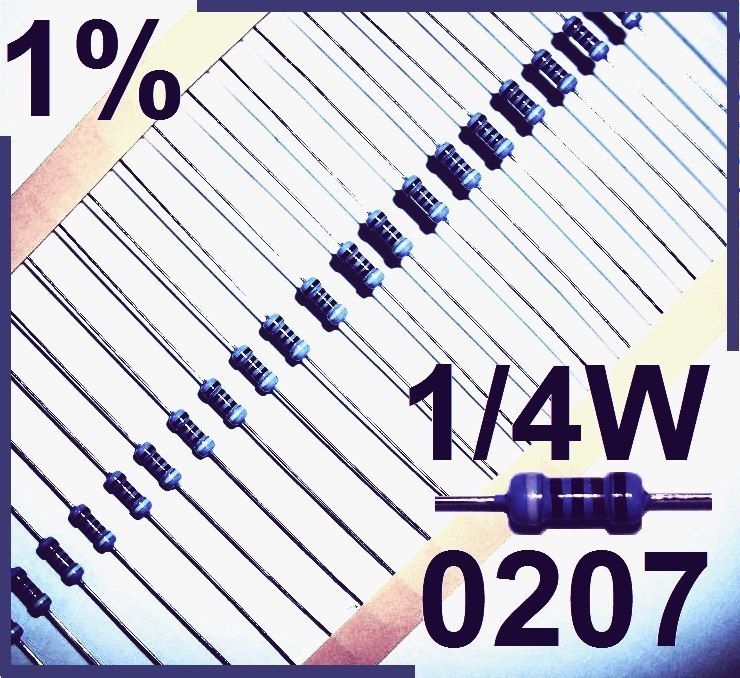 620 Widerstände Sortiment E12 je 10 Stück, 0207 1% 0,25 Watt