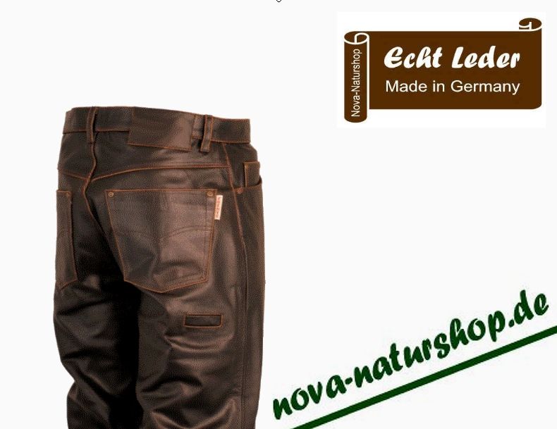 Lederhose Nova 612, geölt, Jeans Schnitt, Jagd, Buff Nubukleder