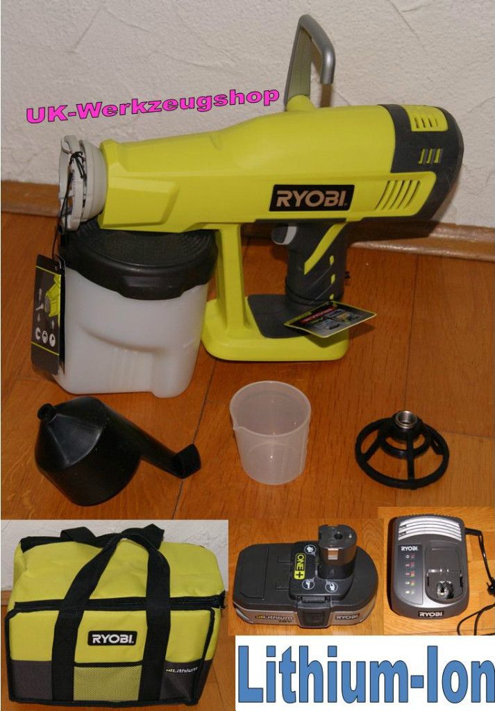 Ryobi Li Ion Akku 18 V Farbsprühpistole P621 m Tasche