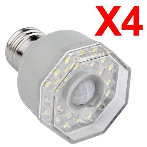 4X E27 LED Bewegungsmelder Lampe Licht Leuchte Nachtlicht