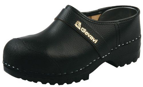 Gevavi Clogs 1220 S3 PU schwarz , Holz Zwischensohle ,PU Sohle