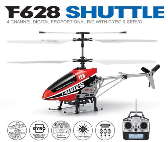 RC HUBSCHRAUBER F628 4 KANAL ALU HELIKOPTER LCD F28