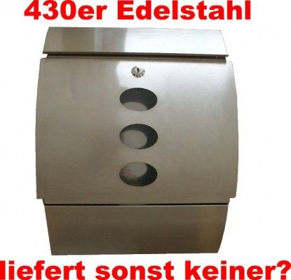 Briefkasten Edelstahl Zeitungsrolle Postkasten 11