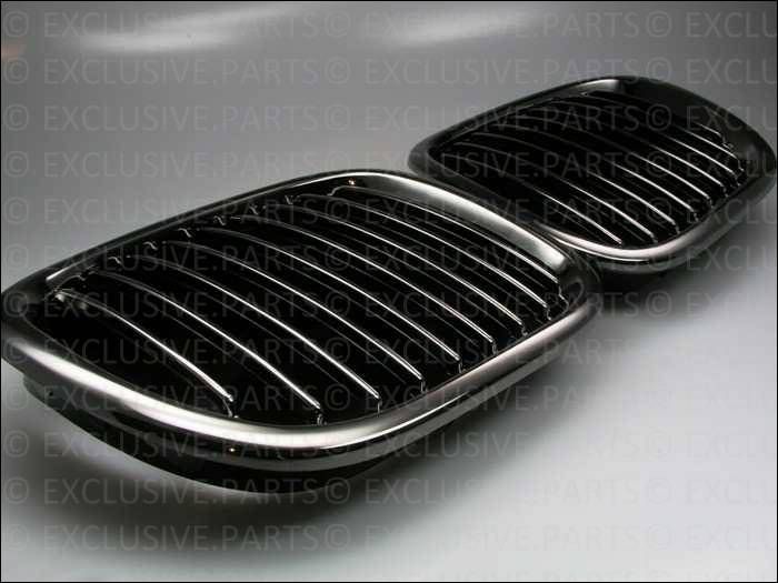 BMW Z3 NIEREN GRILL SCHWARZER CHROM SHADOW BLACK LOOK