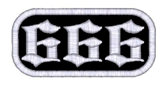 666 Patch Aufnäher Metal Rocker Biker Kutte Weste