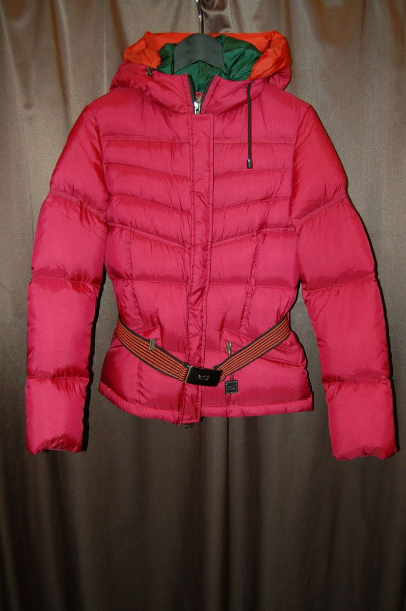 add GÄNSE DAUNEN JACKE CAW662 FUCHSIA PINK ORANGE KAPUTZE WARM