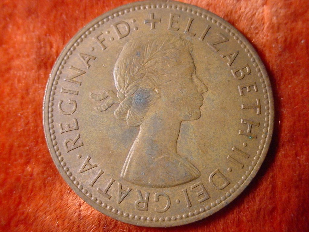 GR.BRITAIN 1966 ONE PENNY ELIZABETH II DEI GRATIA REGINA 666